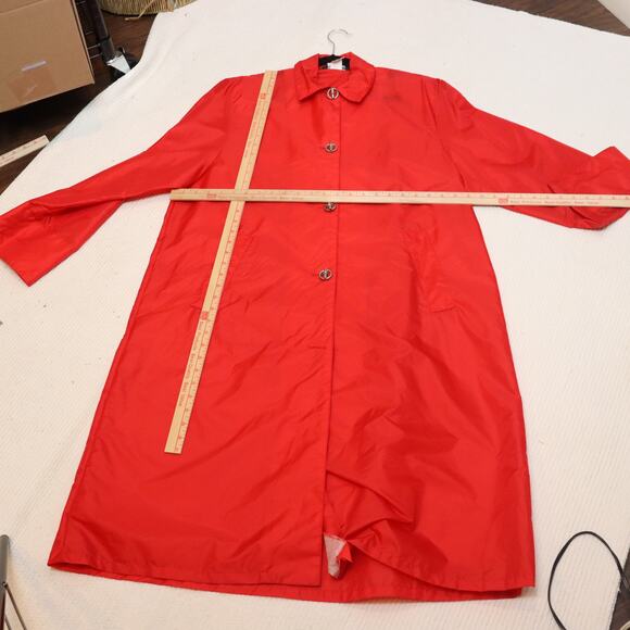 Vintage Aqua Sheen Lightweight rain coat size Petite Large - Picture 3 of 7